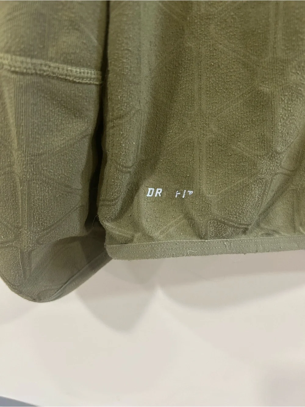 Nike Running Dri-FIT Men's XL Olive Green Geometric Fleece 1/4 Zip Pullover